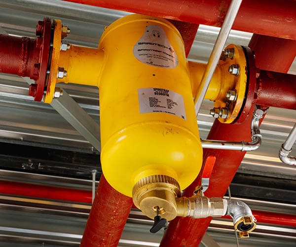 Spirotech vuilafscheider in klimaatinstallatie Goossens in Veghel