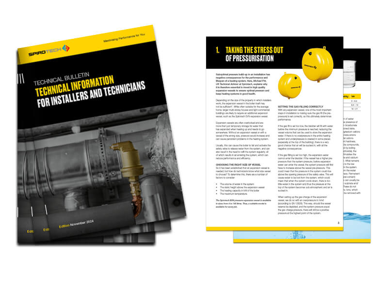 De eerste editie van het Technisch Bulletin van Spirotech